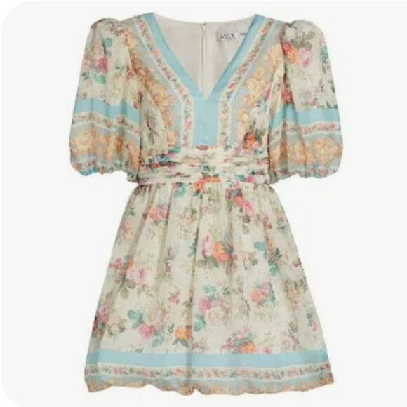 AMUR Elise Silk Mini Dress - Picture 2 of 10